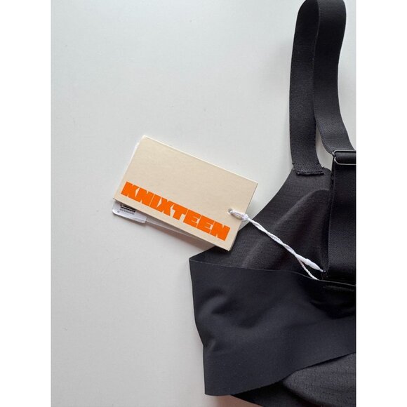 NWT KNIXTEEN Black Bra Boss Scalloped Seamless Bra, Size M - Picture 6 of 9